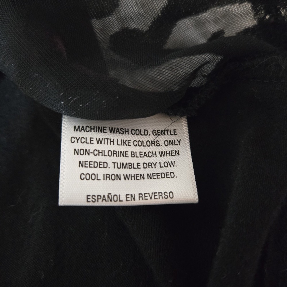 Style & Co y2k Velvet Burnout Purple‎ Black Whimsygoth Dark Fairy Plum Medium - Picture 15 of 16